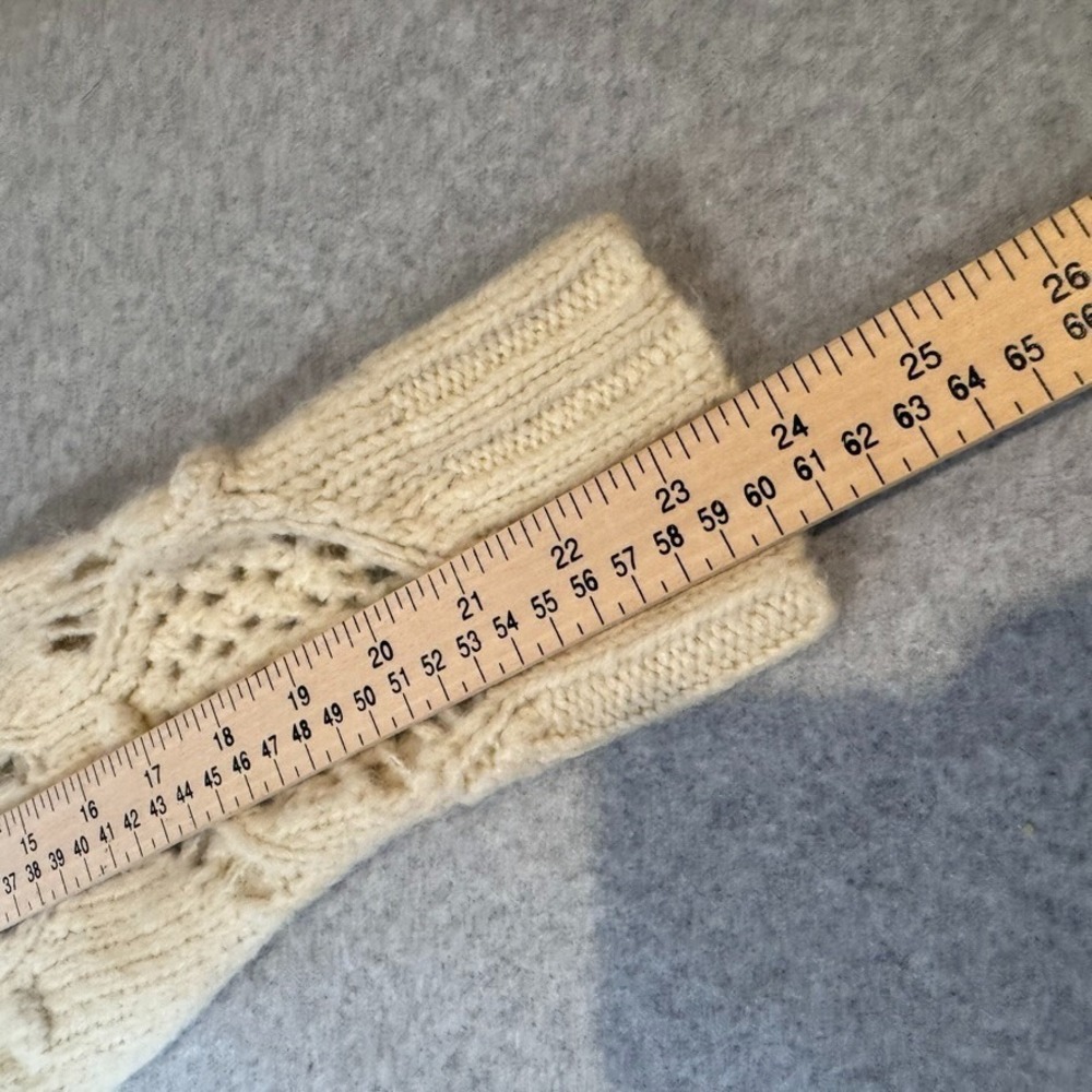 American Eagle Sweater Womens Small Ivory Oversized Wool Blend Cottagecore Boho - Picture 13 of 15